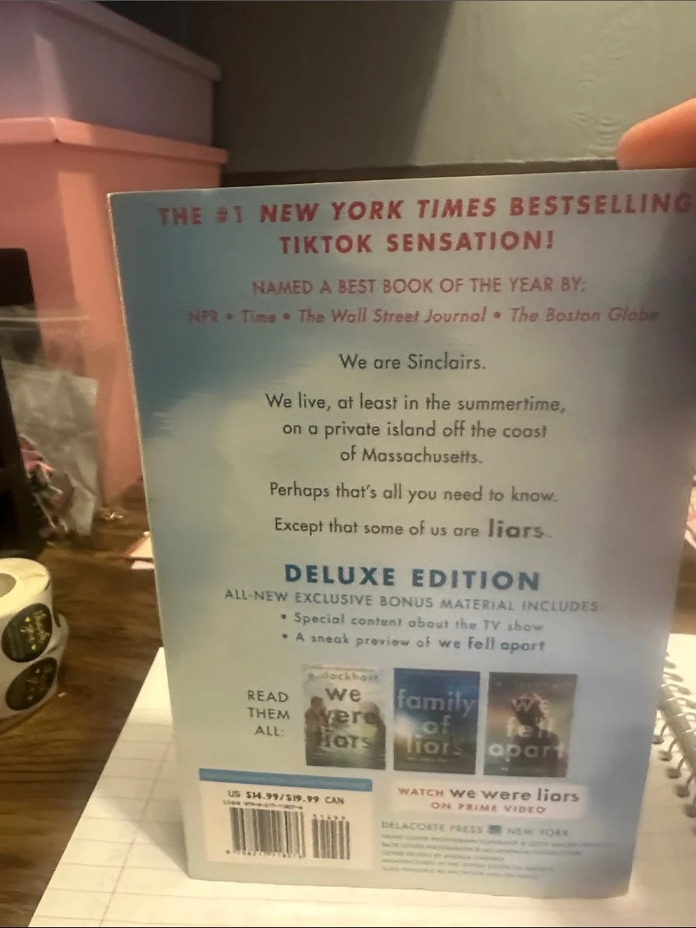 We Were Liars Deluxe Edition by E. Lockhart Paperback BookTok Bestseller
